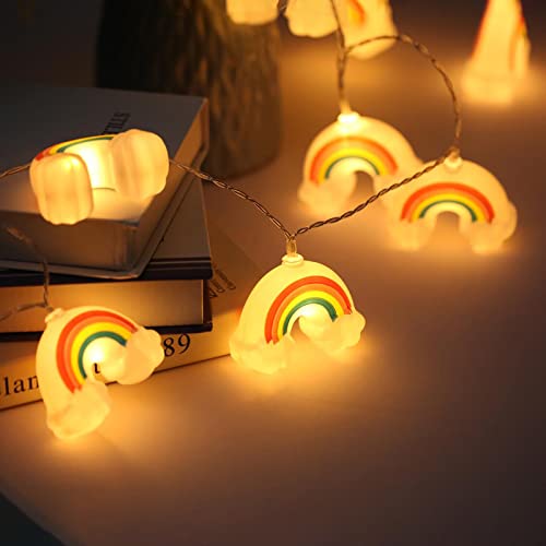 ARNIM 5FT 10LED Rainbow String Lights - Decorative LED Hanging Fairy Lights for Festivals, Easter, Carnival, and Parties