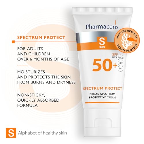 Pharmaceris S SPF 50+ Sunscreen Cream Bundle – Water-Resistant, Broad Spectrum UVA/UVB Protection, Fragrance-Free, Safe for Sensitive Skin (2 x 50ml)