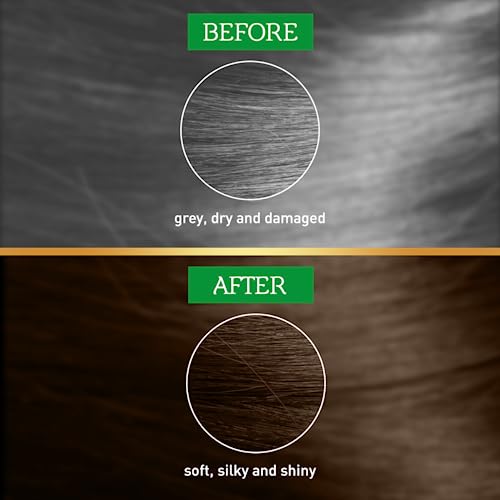 Vatika Naturals Henna Hair Colour Dark Brown (6 x 10g) - 100% Grey Coverage for Women