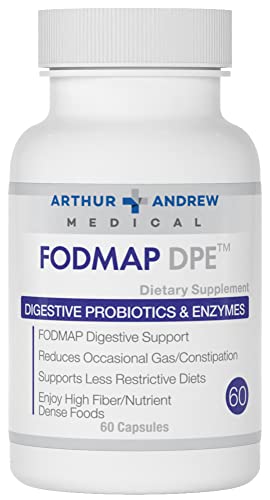 Arthur Andrew Medical FODMAP DPE Probiotic Enzyme Supplement for FODMAP Intolerance - 60 Capsules Vegan Non-GMO