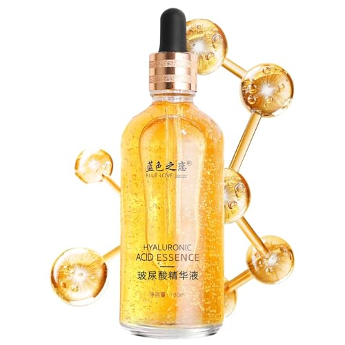 Gold Foil Hyaluronic Acid Face Serum - Anti-Aging 24K Serum for Dark Spots, Deep Hydration