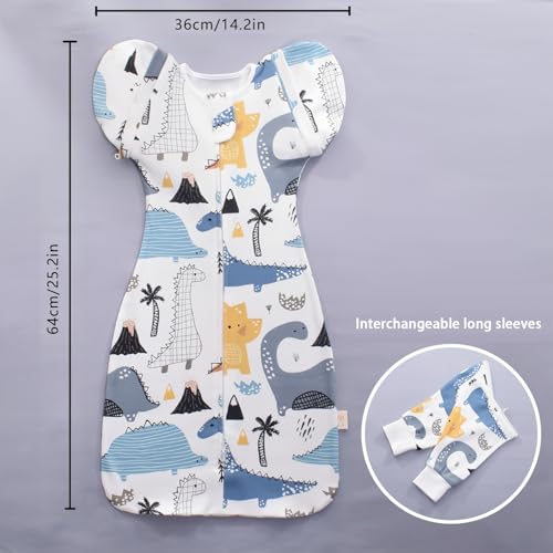 Premium Cotton Newborn Swaddle Sleep Sack with Zipper (0-3 Months)