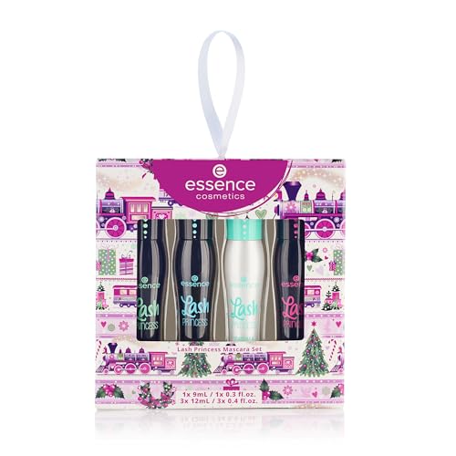 essence Lash Princess Mascara Set - 4 Vegan & Cruelty-Free Mascaras for False Lash Effect, Waterproof, Curl & Volume