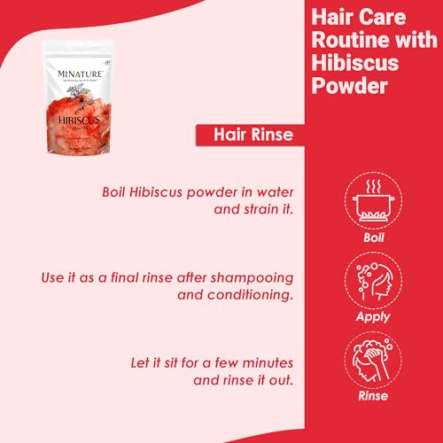 USDA Certified Organic Hibiscus Powder - 100% Pure & Natural for Hair, Skin & Health - 8 Oz (227g) - Resealable Ziplock Pouch