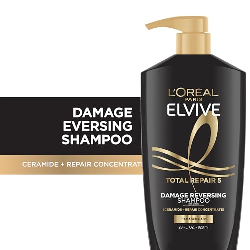 L'Oreal Paris Elvive Total Repair 5 Repairing Shampoo for Damaged Hair - 28 Fl Oz