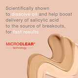 Neutrogena SkinClearing Oil-Free Acne Foundation with 0.5% Salicylic Acid - Shine Control Makeup for Acne-Prone Skin - 40 Nude - 1 fl. oz