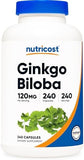 Nutricost Ginkgo Biloba 120mg - Extra Strength - 240 Capsules