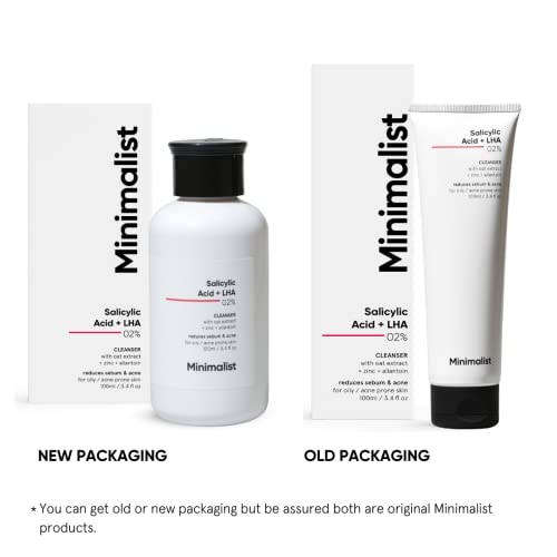 Minimalist 2% Salicylic Acid Face Wash - Sulphate-Free Anti-Acne Cleanser with LHA & Zinc, 100ml