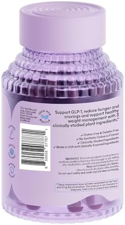 Lemme GLP-1 Daily, Reduce Hunger & Cravings, Boost GLP-1 Production, Support Fat Loss and Weight Management with Clinically Studied Ingredients, 1 Month Supply (60 Capsules)