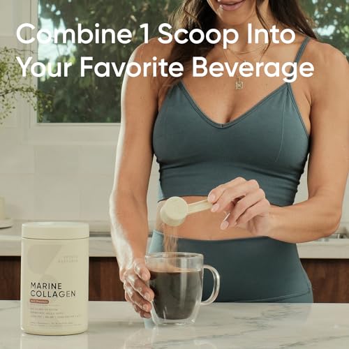 Sports Research Marine Collagen Peptides Powder (Dark Chocolate) | Post-Workout Recovery & Beauty Support
