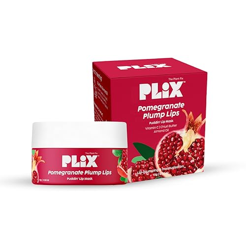 PLIX Pomegranate Plump Lips Puddin’ Mask (15g) | Chiuri Butter & Vitamin C for Dark & Dry Lips
