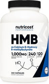 Nutricost HMB 1000mg (240 Capsules): Muscle Growth & Recovery Support