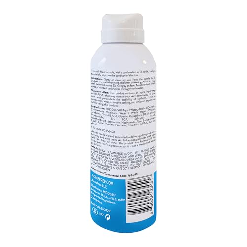 Salicylic Acid Body Spray for Acne - Pore Clarifier for Chest and Back, 5 oz