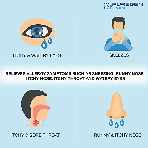 Puregen Labs Allergy Relief Loratadine 10mg 300 Tablets - 24 Hour Non-Drowsy Antihistamine