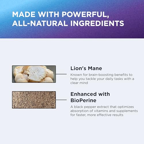 DR. EMIL NUTRITION Organic Lion's Mane Supplement - 2100mg Capsules for Focus & Clarity