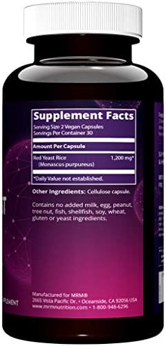 MRM Red Yeast Rice: Support Cardiovascular Health Naturally (60 Capsules)
