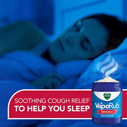 Vicks VapoRub Medicated Chest Rub Ointment - Cough, Cold & Pain Relief (3-Pack)