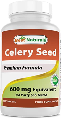Best Naturals Celery Seed 600mg - Traditional Wellness Support, 180 Tablets