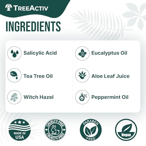 Body Acne Spray 2% Salicylic Acid with Aloe, Tea Tree, 4 oz, Back Acne Solution
