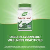 Nature's Way Herbal Neem Leaf, Traditional Intestinal Support*, Used in Ayurveda, 950 mg per 2-Capsule Serving, Non-GMO Project Verified, Vegan, 100 Capsules (Packaging May Vary)