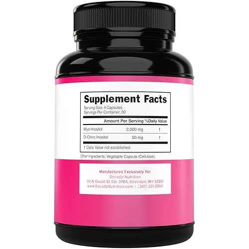 DORADO NUTRITION Myo-Inositol 1 for Women's Hormone Balance & Ovarian Health - Vegan, Third-Party Tested, Made in USA
