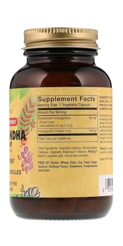 Ashwagandha root extract 60 Capsules, Stress Relief, Wellness Supplement