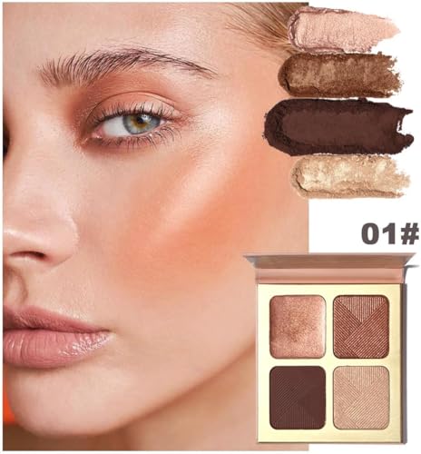 4-Color Sculpting Palette | Contour, Highlighter & Blush Makeup