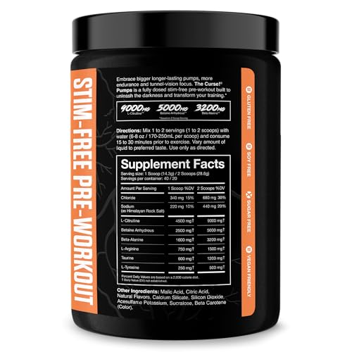 JNX Sports Stim-Free Pump Pre-Workout - Peach Mango (20.2 oz)