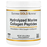 California Gold Nutrition Hydrolyzed Marine Collagen Peptides – Unflavored – 7.05 oz (200g) for Skin, Hair & Nail Health