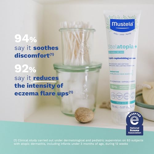 Mustela Stelatopia+ Lipid-Replenishing Cream Moisturizer for Eczema-Prone Skin