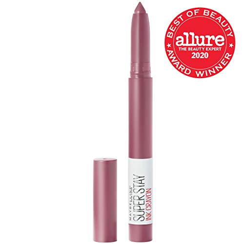 Maybelline New York Super Stay Ink Crayon Lipstick - Precision Tip Matte Lip Crayon, Purple Beige