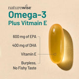 NatureWise Omega-3 Fish Oil Supplement - Extra Strength Formula for Heart & Brain Health