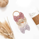 4-Pack Cute Bow Headbands for Baby Girls - Soft Elastic Hair Bands for Newborns & Toddlers