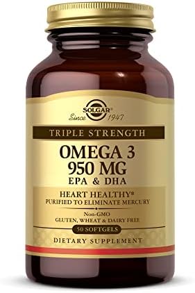 Solgar, Omega-3, EPA & DHA, Triple Strength, 950 mg, 50 Softgels