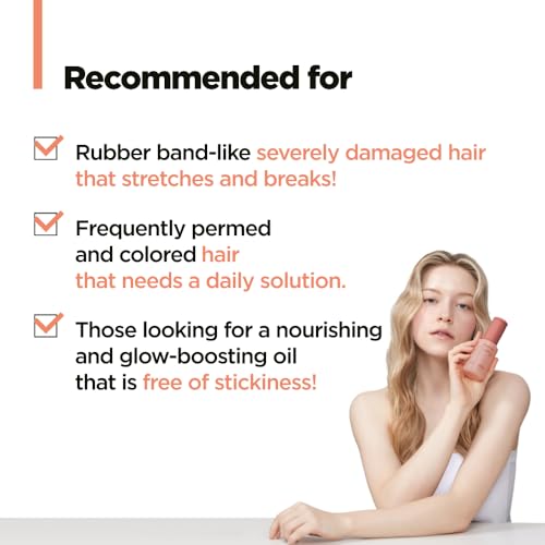 AMOS PROFESSIONAL Repair Cica Bonding Hair Oil - With Cica Protein for Split Ends & Breakage, Deep Nourishing & Shine Boost, 3.3 fl. oz.