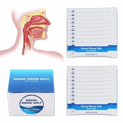 Nasal Wash Salt Refill Mix for Allergy Relief - 30 Packs (1 Box)