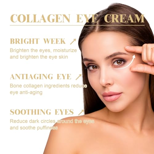 Collagen Eye Cream - Hydrates, Nourishes & Tightens Under Eye, Reduces Lines, 30ml