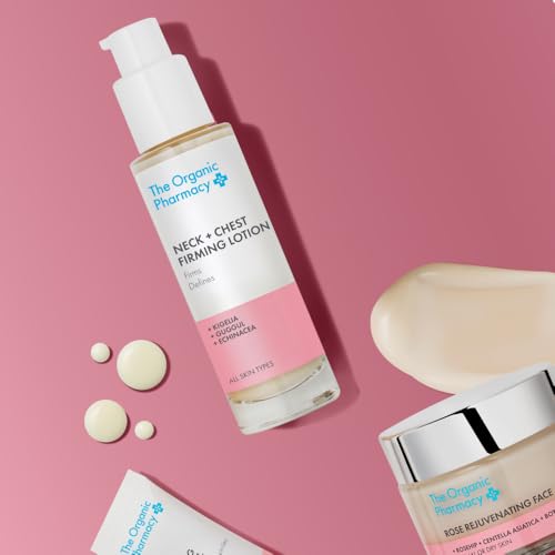 The Organic Pharmacy Neck Chest Firming Lotion 50ml - Kigelia Guggul Echinacea Organic Firming Care for Delicate Skin