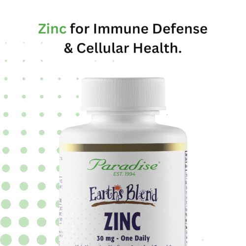 Paradise Herbs Zinc Picolinate with Vitamin C - 30 mg, 90 Capsules for Immune Support