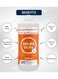 SPI 99.9% Isopropyl Alcohol (IPA) - High Purity Solvent (1000 ml)