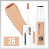 Maybelline Super Stay Liquid Concealer Makeup, Full Coverage Concealer, Up to 30 Hour Wear, Oil-Free 25, 1 Count