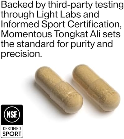 Momentous Tongkat Ali for Men and Women - Natural Performance Longjack Tongkat Ali Supplement for Health & Wellness - Hormone, Energy & Mood Support - Root Extract Powder, 30 Servings
