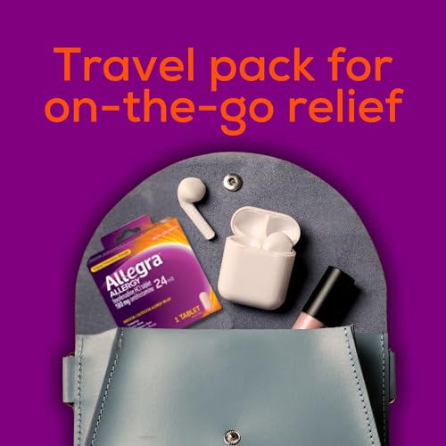 Allegra Adult 24-Hour Fexofenadine HCI Allergy Tablets 180mg (90 Ct + Travel Pack)