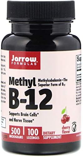 Jarrow Formulas Methyl B-12 Lozenges - 500 mcg, 100 Cherry Flavored Lozenges