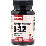 Jarrow Formulas Methyl B-12 Lozenges - 500 mcg, 100 Cherry Flavored Lozenges
