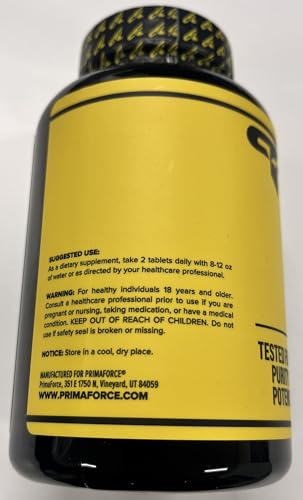 Primaforce L-Citrulline 2500mg Tablets - Nitric Oxide Booster, 120 Count, 60 Servings