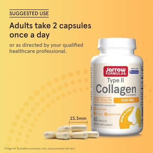 Jarrow Formulas Type Ii Collagen Complex 1000 Mg Supplements Supports Skin And Joint Health 60 Capsules 30 Day Supply