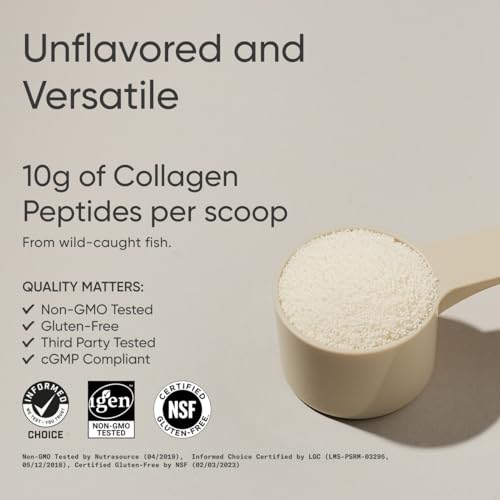 Sports Research Marine Collagen Peptides Powder - Sustainably Sourced, 12 oz