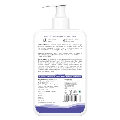 Aravi Organic 10% AHA + 1% BHA Exfoliating Lotion with Niacinamide