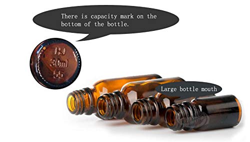 QUUPY 6Pcs 15ml Glass Nasal Spray Bottles - Fine Mist Brown Pump Containers